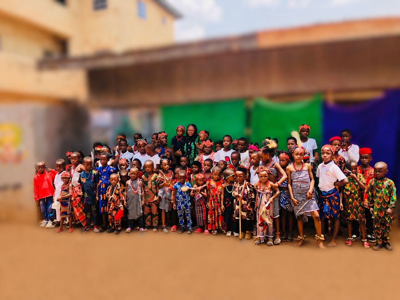 Pupils in cultural attire
